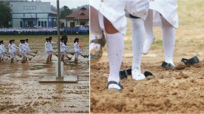 Pengibaran Bendera di Lapangan Becek Jadi Viral, di Sini Lokasi Tepatnya, Juga Sejarah Daerahnya