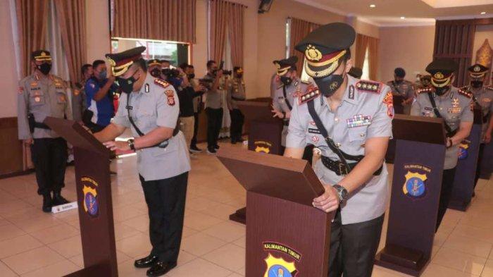 Polda Kaltim Gelar Acara Sertijab PJU dan Kapolres, Total 9 Pejabat Bergeser