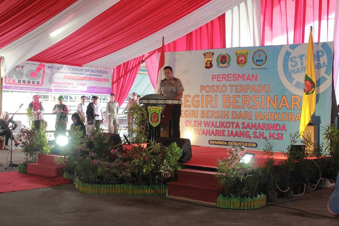 Resmikan Posko Terpadu Segiri Bersinar, Kapolda: Bandar Narkoba Membahayakan Tembak Saja