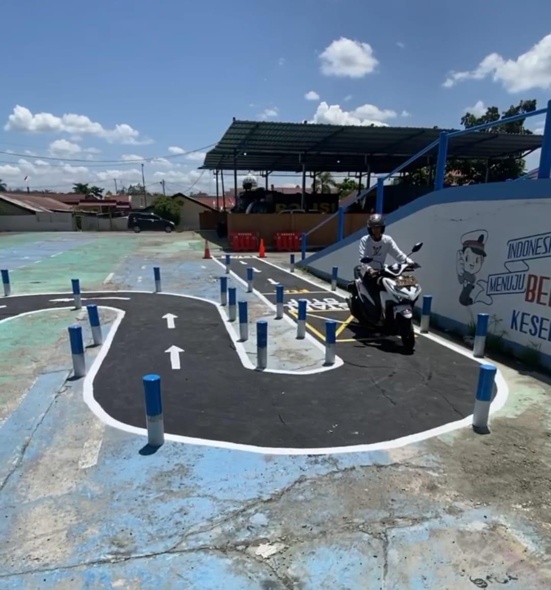 Polres Berau Terapkan Sirkuit Baru untuk Ujian Praktik SIM C Lebih Mudah dan Efisien