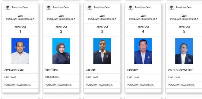 Daftar Nama Caleg Partai NasDem untuk DPRD PPU Dapil Penajam Paser Utara 1, 2, 3 di Pemilu 2024