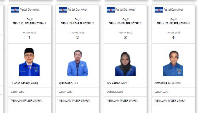 Daftar Nama Caleg Partai Demokrat untuk DPRD PPU Dapil Penajam Paser Utara 1, 2 dan 3