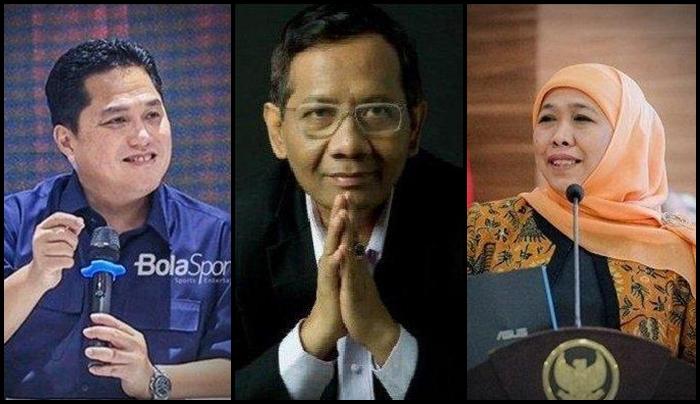 Terbaru Hasil Survei Cawapres 2024: Dominasi Erick Thohir, Khofifah dan Mahfud MD di Jawa Timur