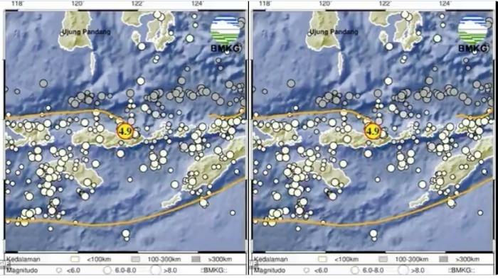 Baru Saja Gempa Magnitudo 4,9, Pusat Gempa Terkini Nagekeo NTT dan Informasi Keselamatan Gempa Bumi