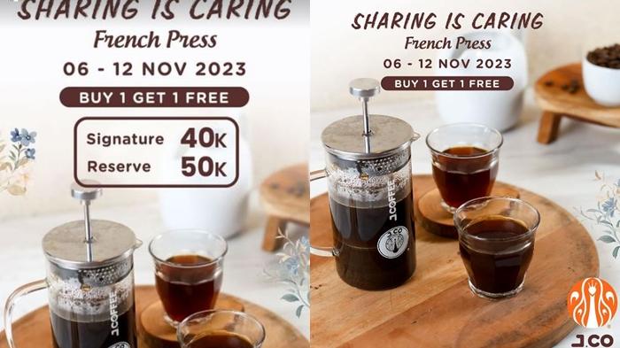 Katalog Promo J.CO Hari ini Senin 6 November 2023, Minum Kopi Beli 1 Gratis 1 hanya Rp 40 Ribuan