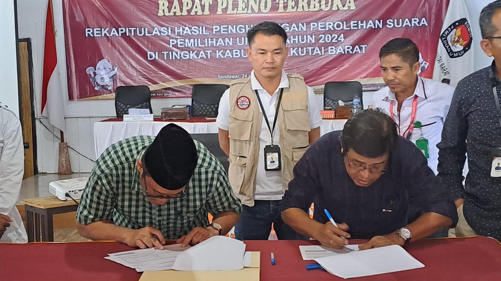 Hasil Pleno KPU Kubar, PDI-P Raih Kursi Terbanyak di DPRD Kutai Barat