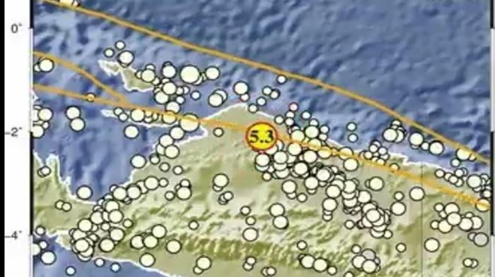 Gempa Terkini Magnitudo 5.3, Pusat Gempa 2 Menit Lalu di Mamberamo Tengah Papua, Cek Info BMKG