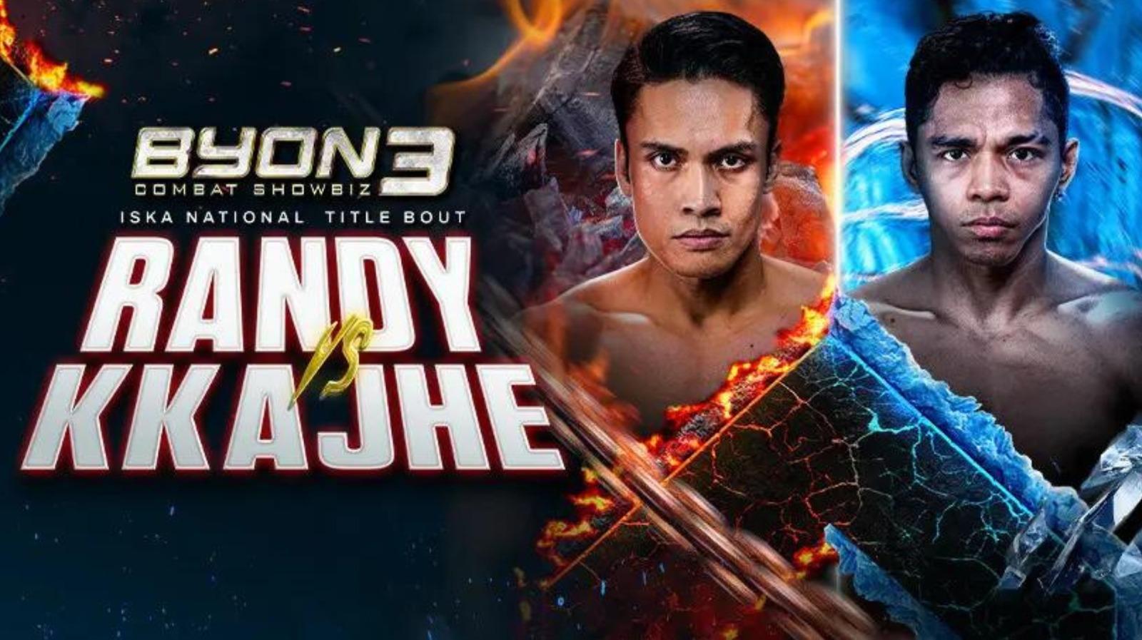 Live Streaming Vidio Randy Pangalila vs KKajhe Tinju Byon Combat Showbiz Vol. 3 2024 dan Jam Tayang