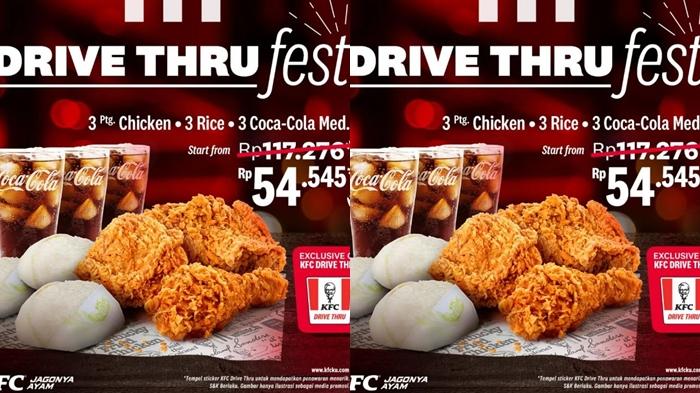 Katalog Promo KFC Hari ini 6 Juli 2024, Lewat Drive Thru 3 Potong Ayam, 3 Nasi dan 3 Minum Rp 54.545