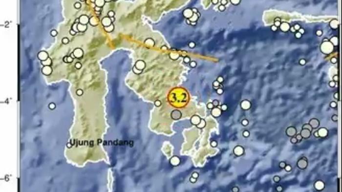 Baru Saja Gempa Magnitudo 3.2, Pusat Gempa 2 Menit Lalu di Konawe Sulawesi Tenggara, Cek Info BMKG
