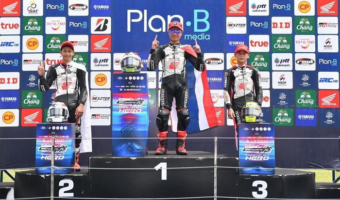 Pebalap AHM Badly Ayatullah Naik Podium Perdana Thailand Talent Cup 2024