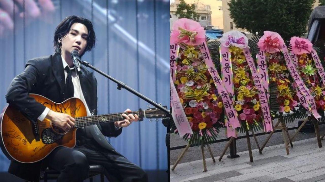 Haters Kirim Karangan Bunga Pemakaman ke HYBE, Tuntut Penghapusan Suga BTS dari Grup