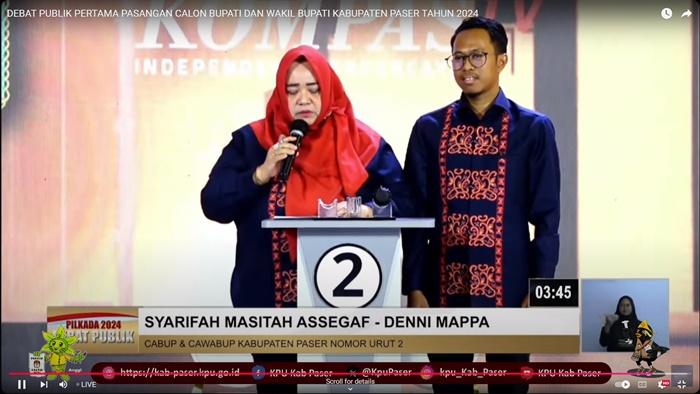Debat Pilkada Paser 2024: Masitah Kritik Pemkab Kurang Responsif dan Tak Ada Lembaga Antikorupsi