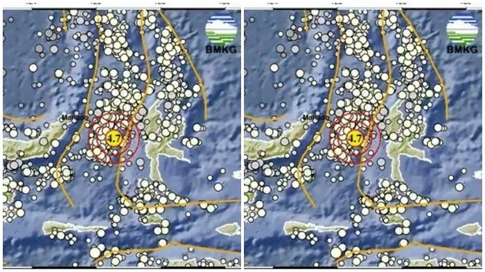 Baru Saja! Pusat Gempa Magnitudo 4,7 di Barat Laut Ternate, Simak Info BMKG