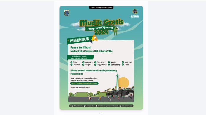 Link Pendaftaran Mudik Gratis 2025 Pemprov DKI Jakarta di mudikgratis.jakarta.go.id dan Jasa Raharja