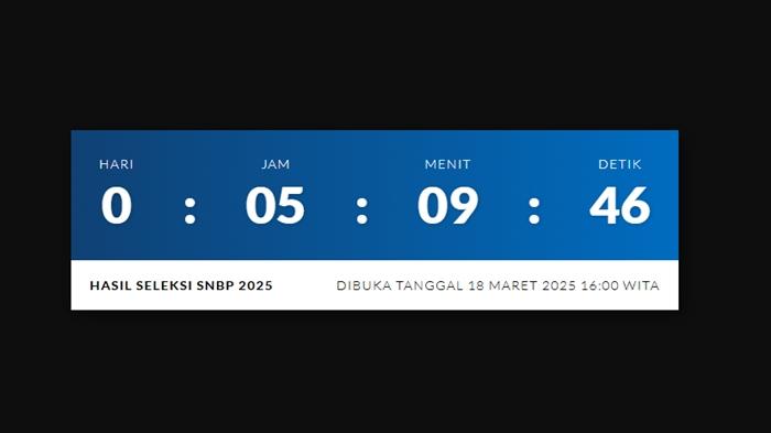 Link Timer Pengumuman SNBP 2025 via pengumuman-snbp.snpmb.id, Cara Cek Hasil Lulus atau Tidak
