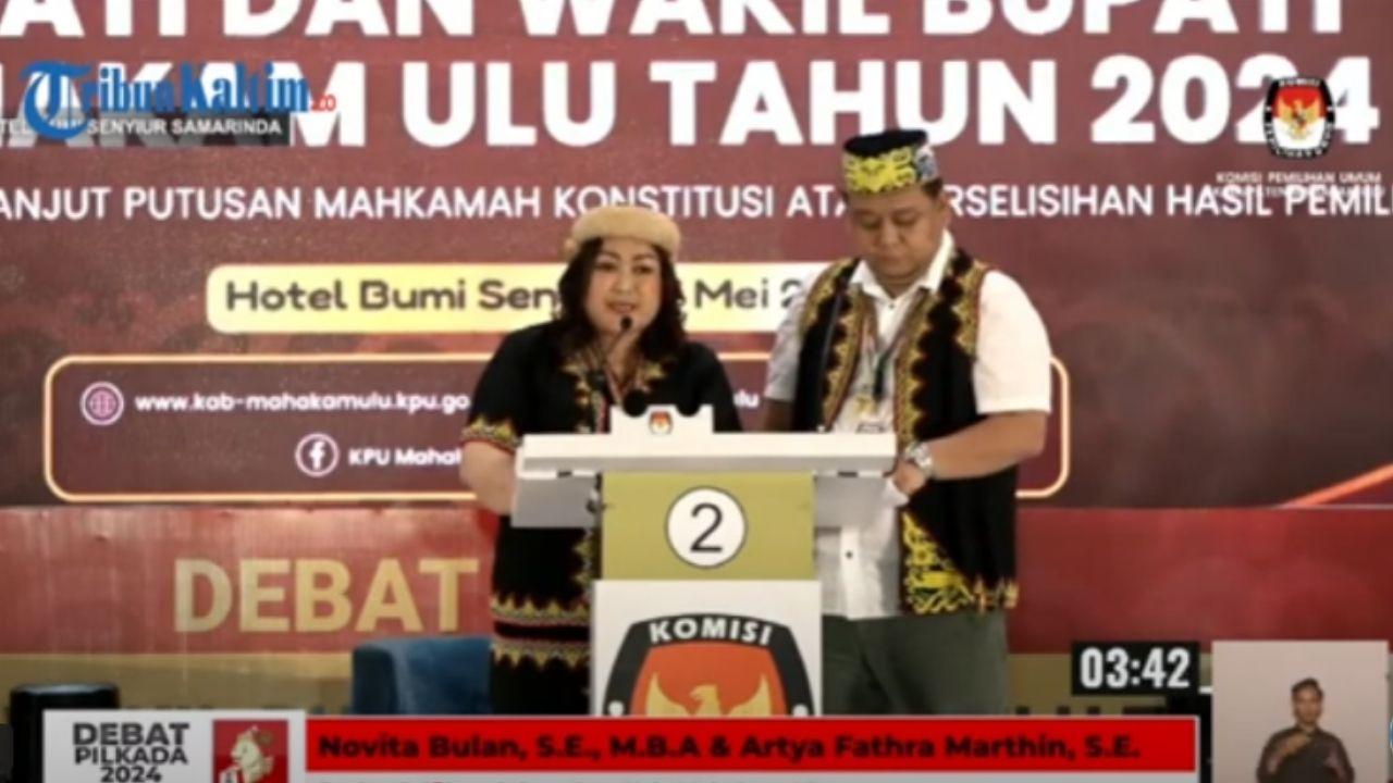 Debat PSU Pilkada Mahulu 2024, Novita-Artya Beberkan Visi Misi Mahulu yang Sejahtera dan Berkeadilan