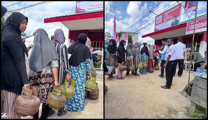 Gas LPG 3 Kg Murah Rp22 Ribu Bikin Warga Samarinda Antre Panjang di Koperasi Merah Putih Lempake