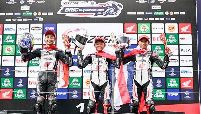 Generasi Baru Pebalap Binaan AHM Melesat Kencang Raih Podium di Thailand Talent Cup 