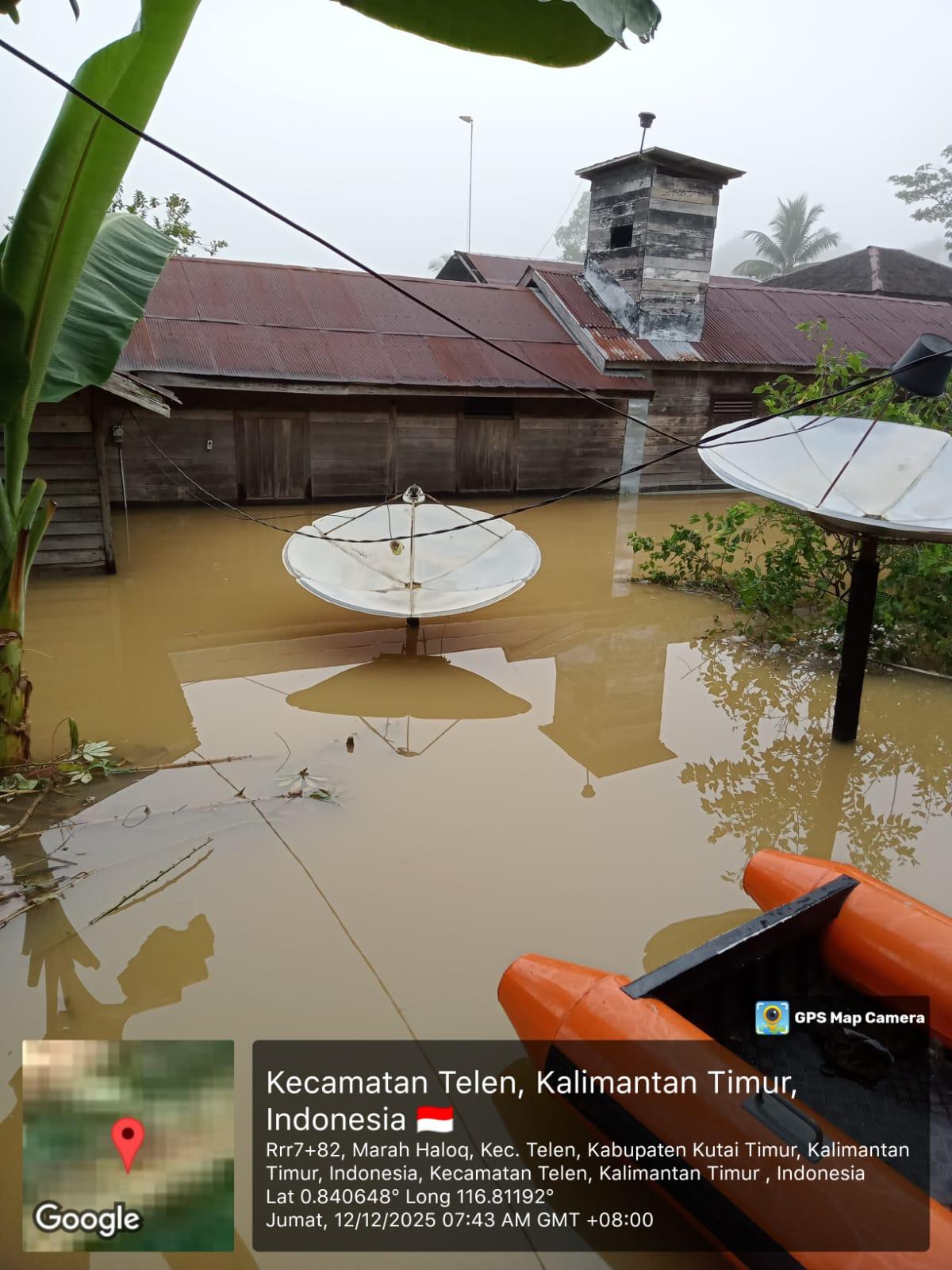 Kondisi Terkini Banjir di Kutai Timur, Muara Ancalong Ketambahan Debit Air 