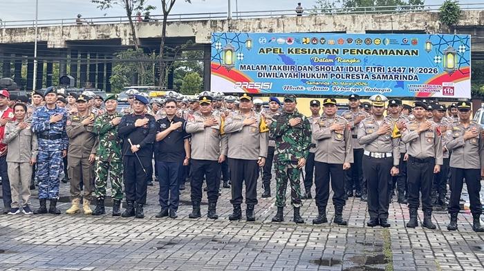 Polresta Samarinda Kerahkan 600 Personel Gabungan Amankan Malam Takbiran dan Salat Idul Fitri