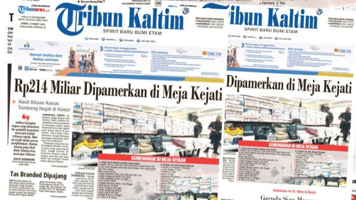 Kejati Kaltim Pamerkan Uang Rp 214 M dan Tas Branded, Hasil Sitaan Kasus Tambang Ilegal di Kukar