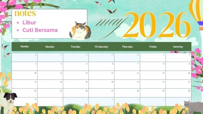 Catat Jadwal Tanggal Merah Mei 2026, Ada Libur Nasional Waisak hingga Cuti Bersama Idul Adha 1447 H