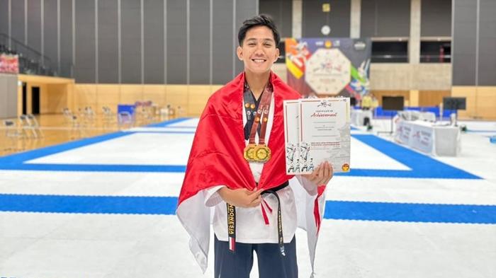 Bripda Gabriel Simorangkir dari Polres Kutim Borong 2 Sertifikat Juara Dunia Taekwondo