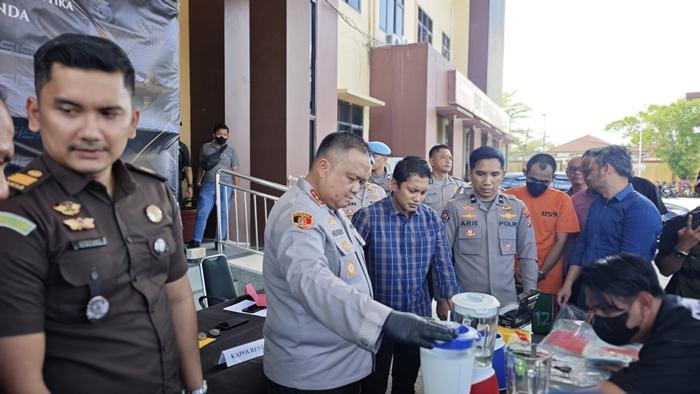 Polresta Samarinda Musnahkan 3 Kg Sabu dan 2,2 Kg Ganja Hasil Pengungkapan Kasus Selama 3 Bulan