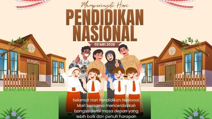 65 Poster Hari Pendidikan Nasional 2026 Bentuk Kartun Siap Pakai, Bisa Dicetak atau Share ke Medsos!