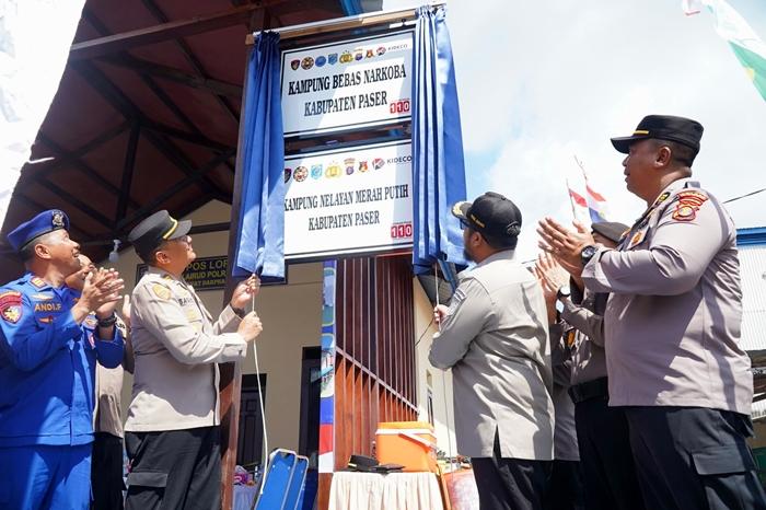 Polres Paser Resmikan Pos Lori Satpolairud dan Canangkan Kampung Bebas Narkoba - Tribunkaltim.co