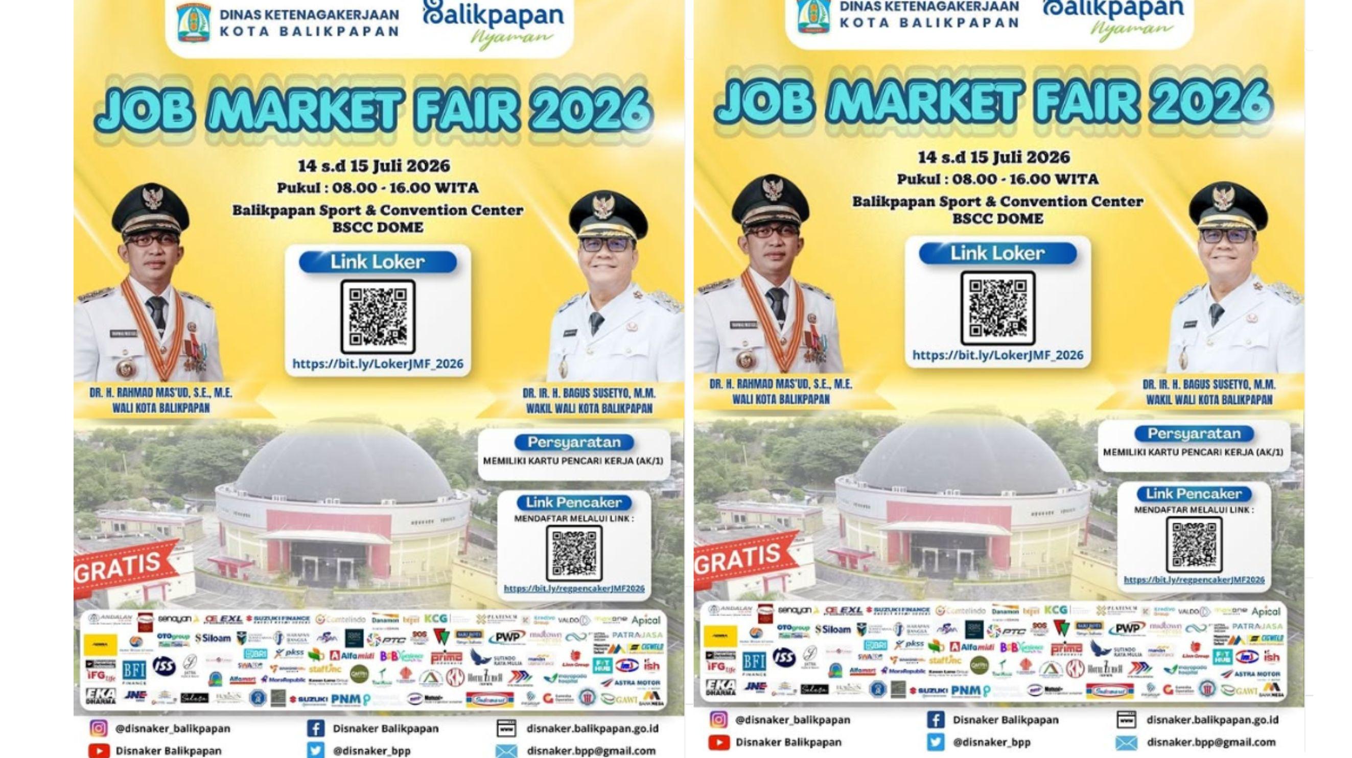 Job Market Fair Balikpapan 2026 Digelar 14-15 Juli, Cek Link Pendaftaran dan Lowongan Kerja - Tribunkaltim.co