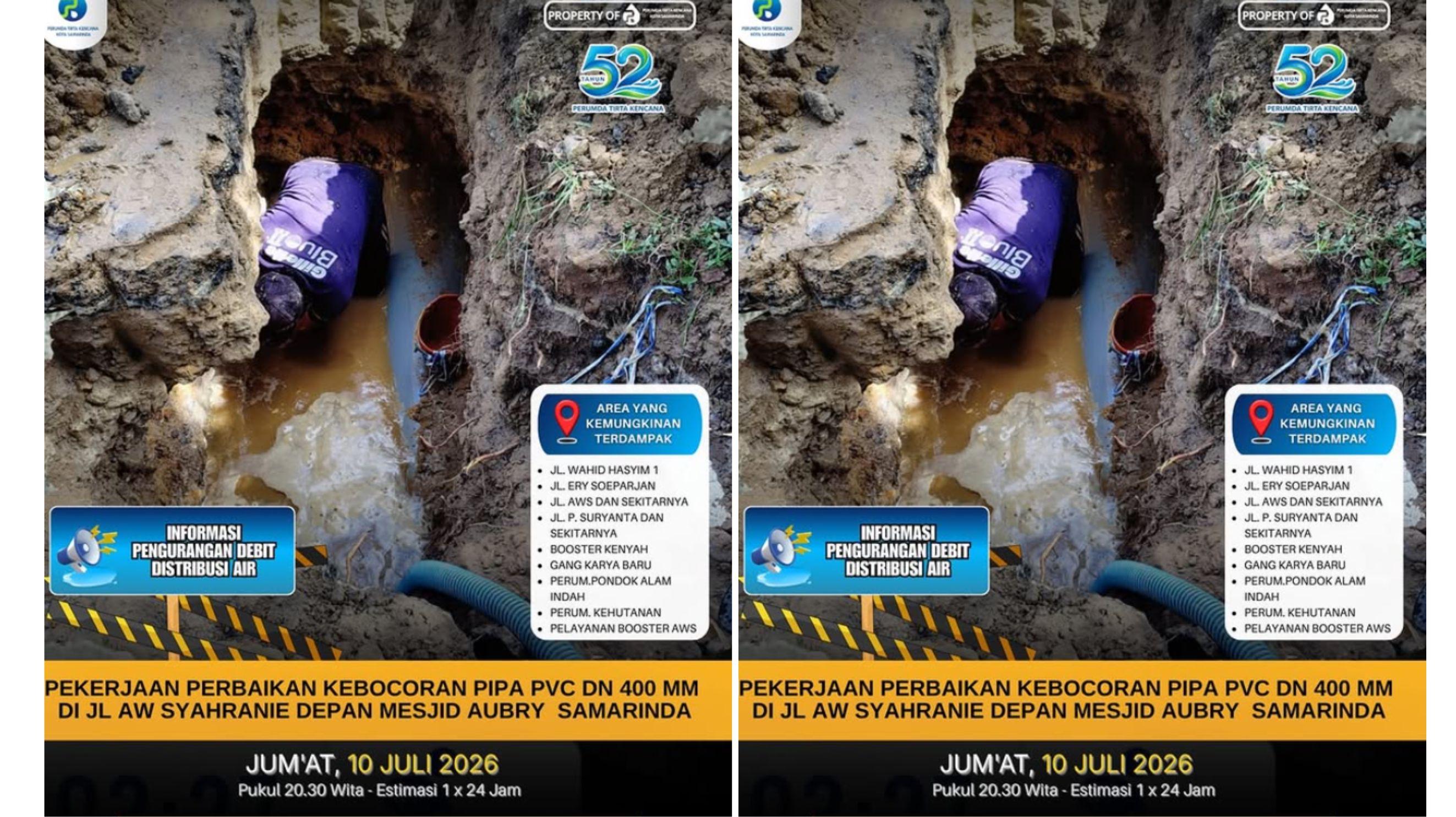 Mati Air PDAM di Samarinda Sampai Kapan? Daftar Daerah yang Terdampak - Tribunkaltim.co