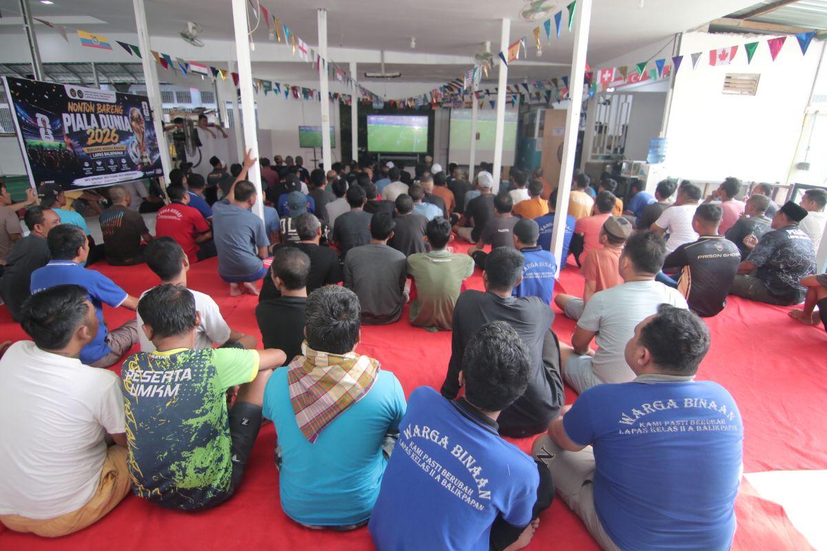 BREAKING NEWS: Nobar Piala Dunia 2026 di Lapas Balikpapan, Warga Binaan Kompak Dukung Argentina - Tribunkaltim.co