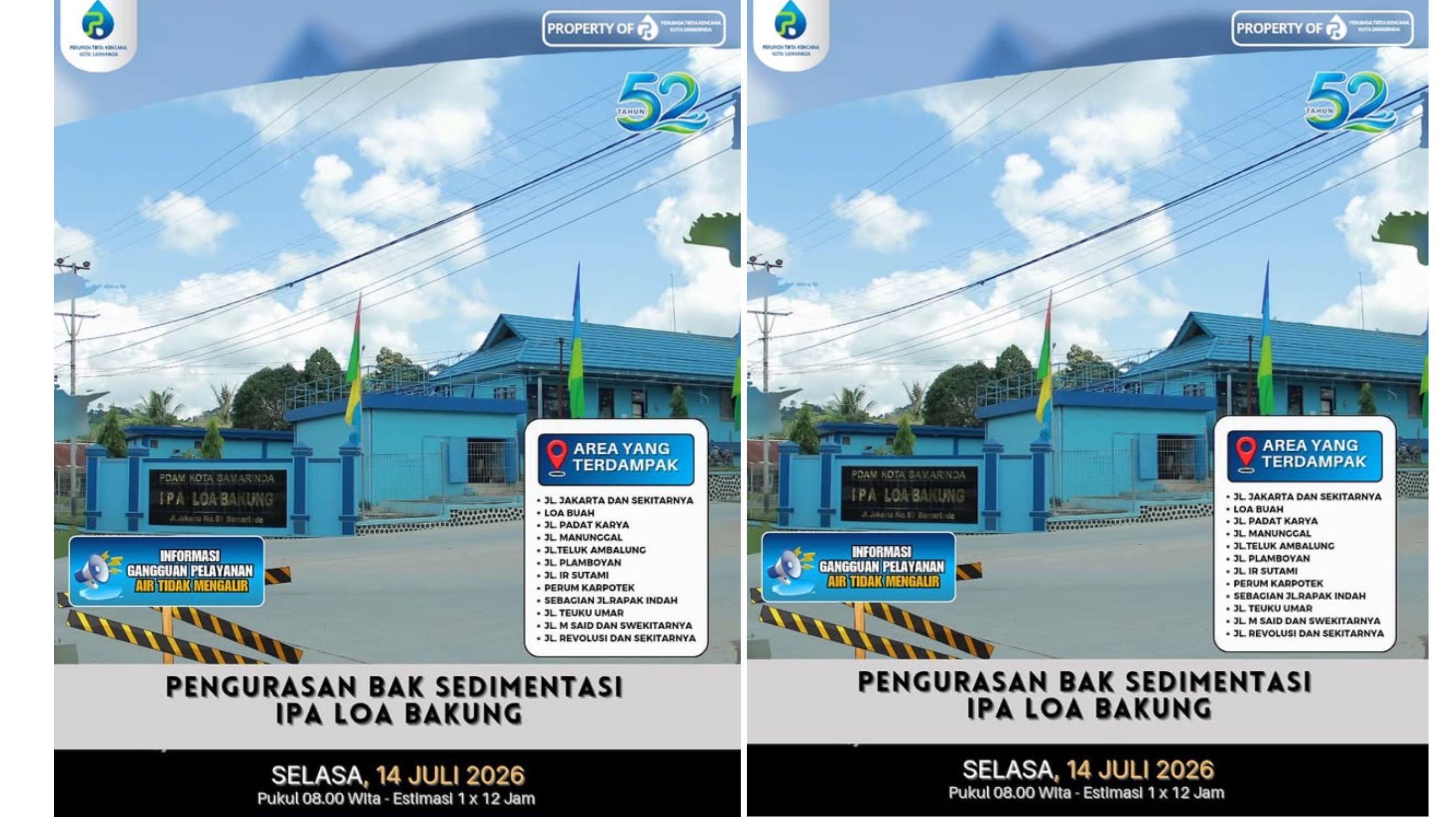 Jadwal Mati Air di Samarinda Selasa 14 Juli 2026, Ini Daftar Daerah Terdampak - Tribunkaltim.co