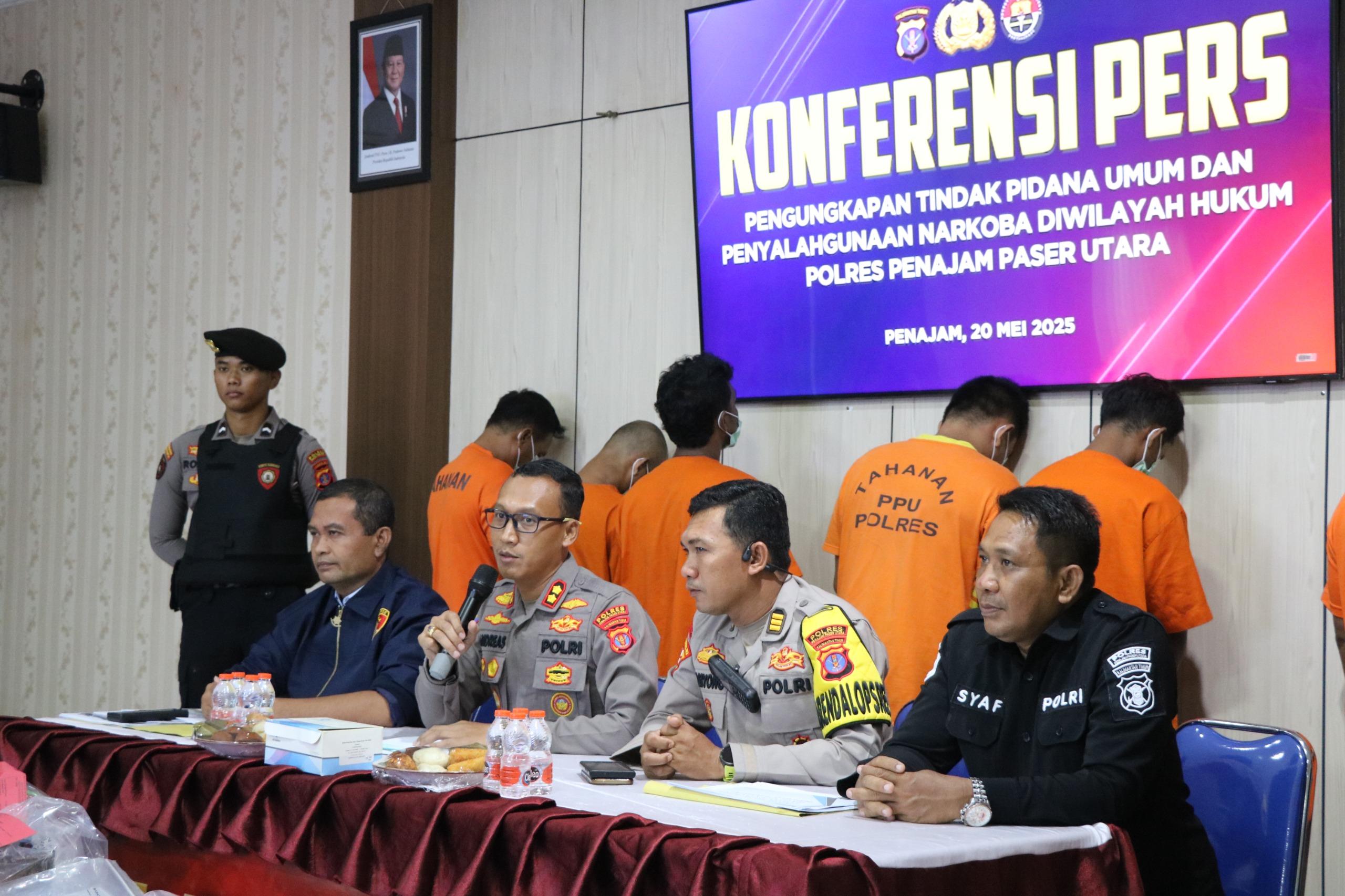 Polres PPU Ungkap 6 Kasus Kriminal, Mulai Premanisme Hingga Narkotika