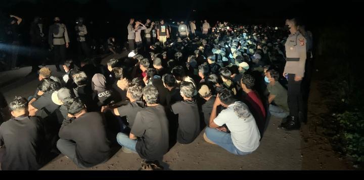 Lomba Lari dan Balap Liar di Satu Lokasi, Ratusan Kendaraan di Berau Diamankan