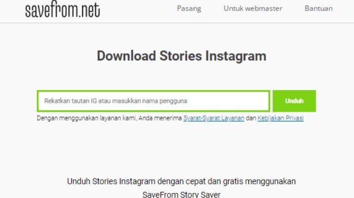 Download Video Instagram Story dan Reels melalui situs Savefrom dengan Mudah