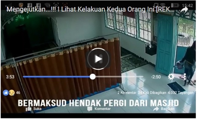 Videonya sudah Ditonton Satu Juta Orang, Perhatikan yang Dilakukan Pria dan Wanita Ini di Masjid