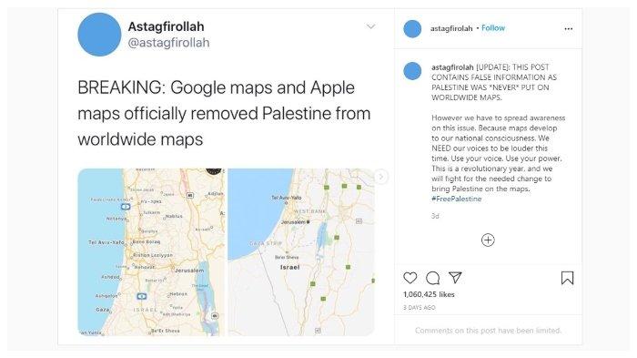 Isu Peta Palestina Dihapus dari Google Maps dan Apple Kembali Buat Heboh, Begini Fakta Sebenarnya