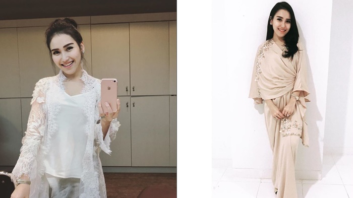Ayu Ting Ting Kenakan Kaftan dengan Motif Kain Khas Kalimantan, Begini Pujian Netizen