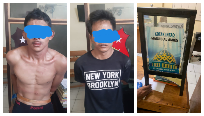 Dua Pelaku Pencurian Kotak Amal di Counter HP Nipah-nipah PPU Diringkus Polisi