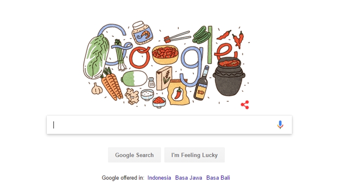 Hari Ini Kimchi Hiasi Laman Google Doodle, Ada Apa?