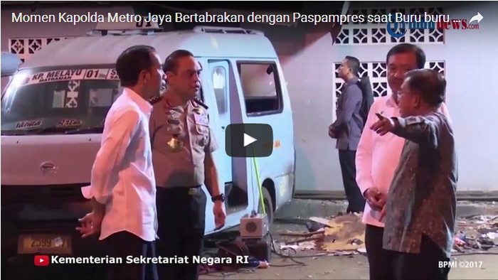 VIDEO - Menghadap Presiden, Kapolda Metro Jaya Bertabrakan dengan Paspampres