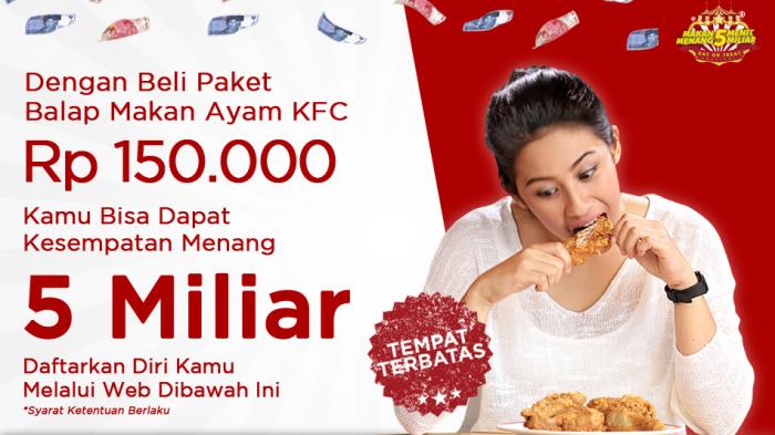 Ikut Lomba Makan Ayam KFC Berhadiah Rp 5 Miliar, Pria Ini Tewas Keselek
