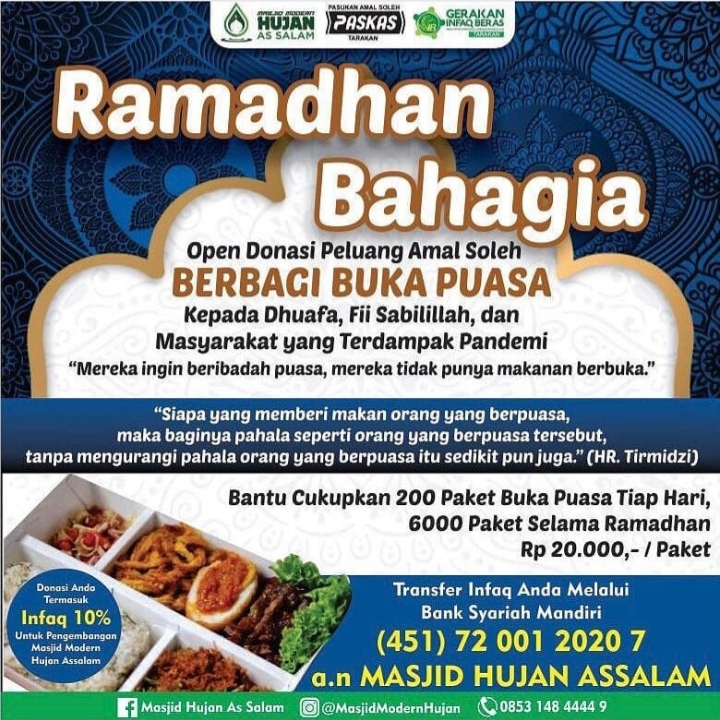 Komunitas Paskas Tarakan Salurkan Paket Buka Puasa Kepada Kaum Dhuafa dan Guru Ngaji Setiap Hari