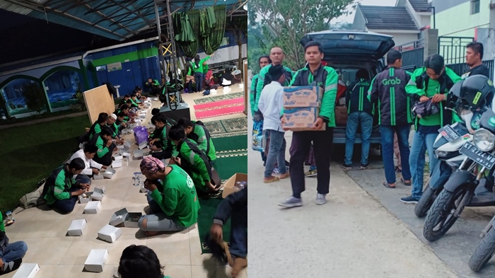 Driver Ojol dari Grab Squad Samarinda Berbagi Kebahagiaan dengan Anak Yatim Piatu