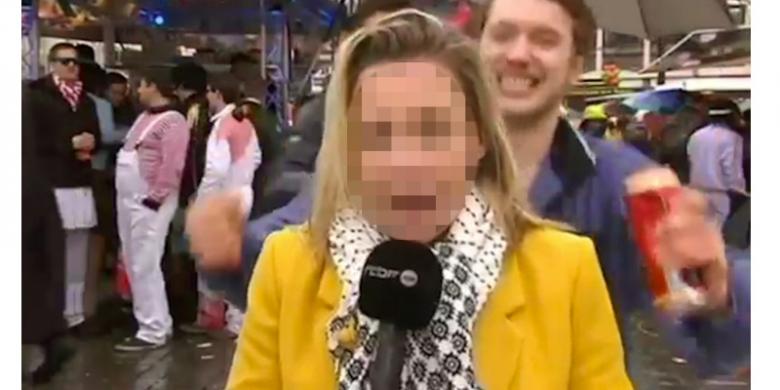 Waduh. . . Saat Siaran Langsung, Reporter Wanita Ini Alami Pelecehan Seksual