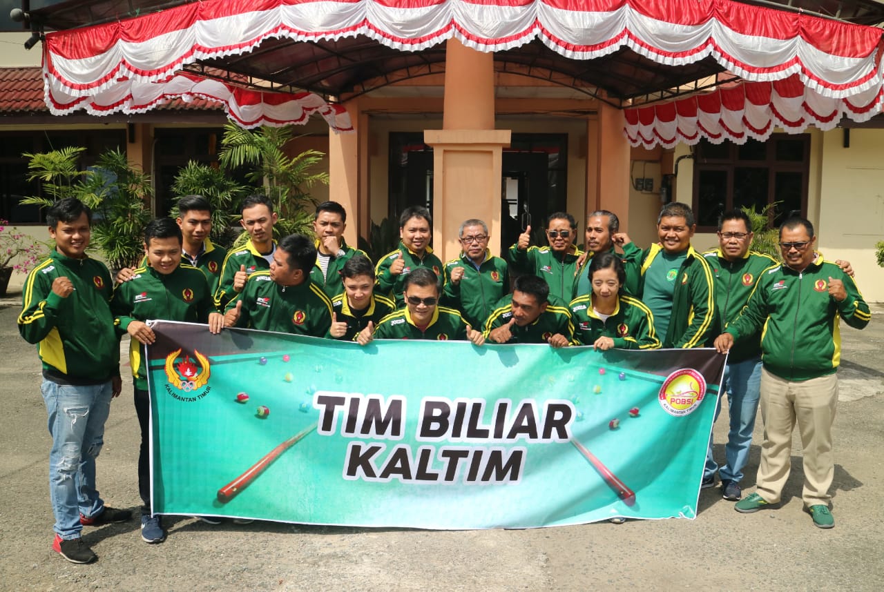 Lepas 12 Atlet Biliar Kaltim, Ketua Harian KONI Kaltim Terus Ingatkan Ini Kepada Atlet