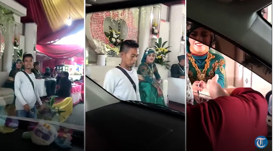 VIDEO - Resepsi Pernikahan Unik ini Usung Konsep Kondangan Drive-Thru untuk Tamunya